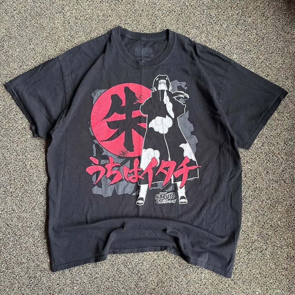 Ripple Junction Naruto Shippuden Itachi Uchiha Size XL Black T-Shirt